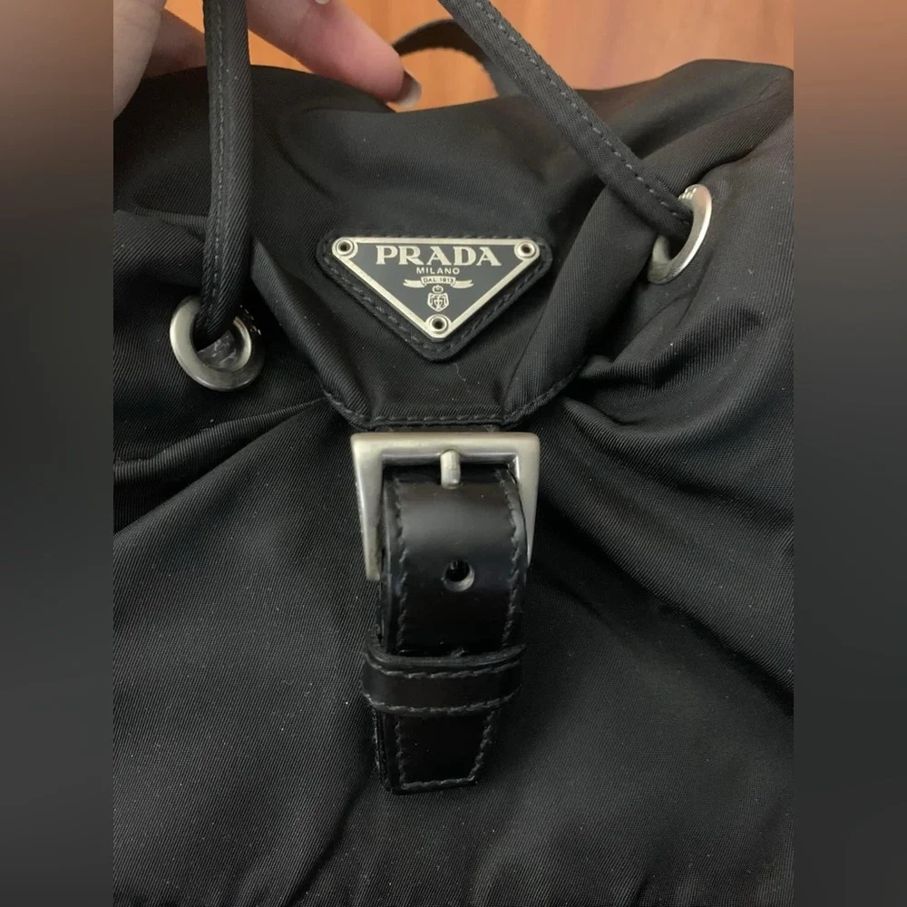 SOLD ❌❌❌❗️🖤🖤🖤PRADA Blk Nylon Classic 
Medium Backpack🖤🖤🖤 - Picture 11 of 16